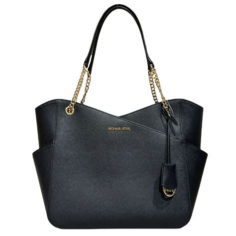 michael kors jet set large chain xbody black|jet set travel large saffiano.